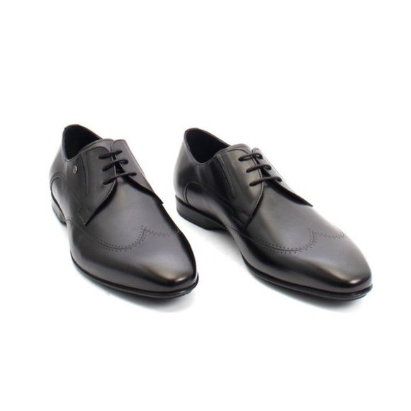 ROBERTO SERPENTINI 27534 Black Leather Lace-Up Dress Shoes main image 8